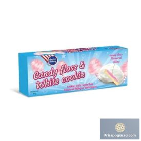   AB Candyfloss and White Cookie vattacukorral töltött tejbevonatos keksz 96g