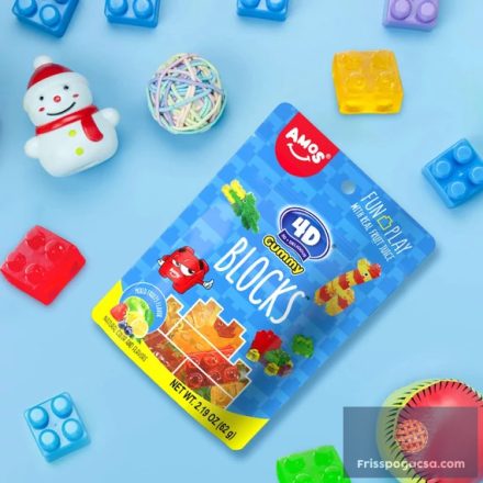 Amos Lego kirakós formájú gumicukor gyümölcsös ízben 70g