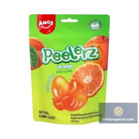   Amos Peelerz Orange Gummy narancs ízű hámozható gumicukor 65g