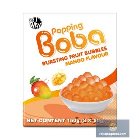   JWAY Popping Boba Bursting Fruit Bubbles Mango ízű Boba gyöngy 150g
