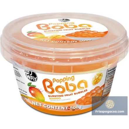 JWAY Popping Boba Bursting Fruit Bubbles Mango ízű Boba gyöngy 500g