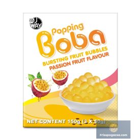   JWAY Popping Boba Bursting Fruit Bubbles Passion Fruit maracuja ízű Boba gyöngy 150g
