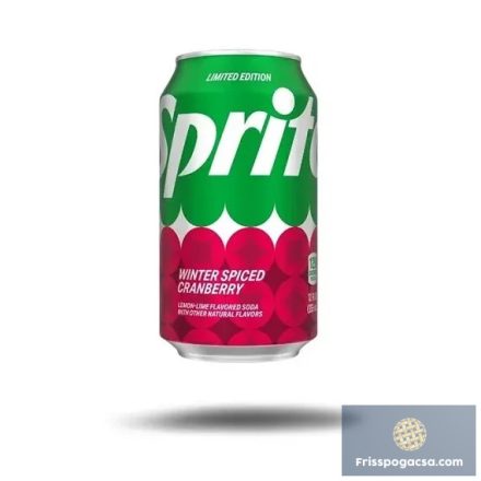 Sprite Winter Spiced Cranberry áfonya ízű Amerika szénsavas üdítőital 355ml