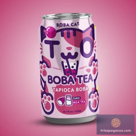 Boba Cat Bubble Tea Taro buborék tea 315ml