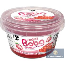   JWAY Popping Boba Bursting Fruit Bubbles Strawberry eper ízű Boba gyöngy 500g