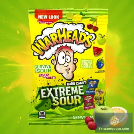Warheads Extreme Sour extrém savanyú keménycukorka válogatás 28g