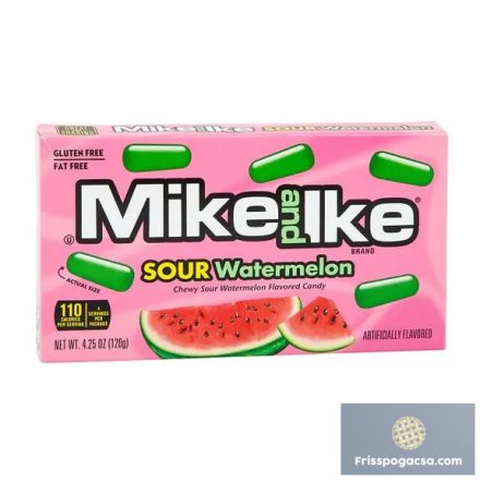 Mike and Ike Sour Watermelon savanyú görögdinnye ízű cukorkák 120g