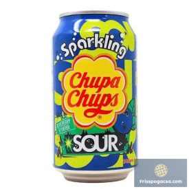   Chupa Chups Sour Blueberry savanyú áfonya ízű szénsavas üdítőital 345ml DRS