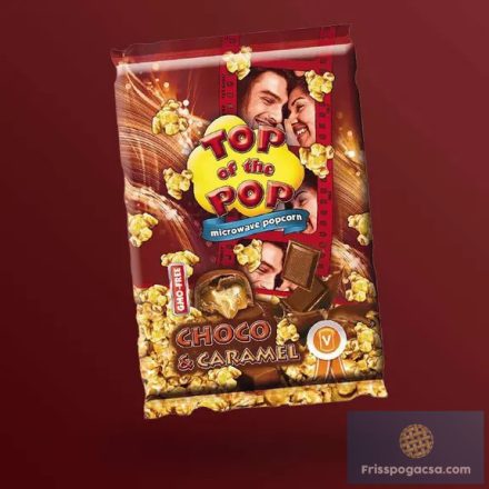 Top Of The Pop Microwave Popcorn csoki és karamell ízű popcorn 100g