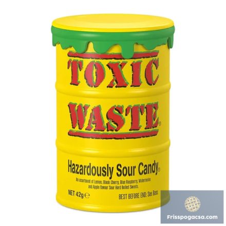 Toxic Waste sárga dobozos savanyú cukorkák 42g
