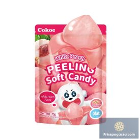   COKOC Peeling Soft Candy White Peach Flavor fehér őszibarack ízű gumicukor 75g
