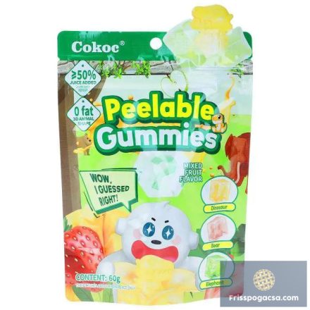 COKOC Peeling Soft Candy Mixed Fruit Flavour vegyes gyümölcs ízű gumicukor 60g