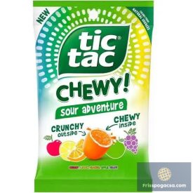   Tic Tac Chewy Sour Adventure gyümölcs ízű savanyú rágós cukorka 80g