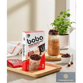   JWAY Boba Brown Sugar flavour Classic Boba tea készítő 3db-os szett 234g