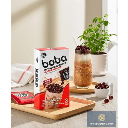 JWAY Boba Brown Sugar flavour Classic Boba tea készítő 3db-os szett 234g