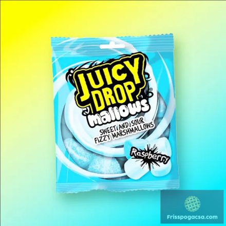 Bazooka Juicy Drop Raspberry Mallows málna ízű mályvacukor 100g