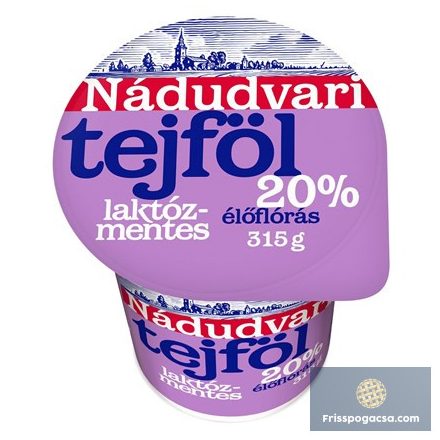 NÁDUDVARI LAKTÓZMENTES TEJFÖL 20% 315G