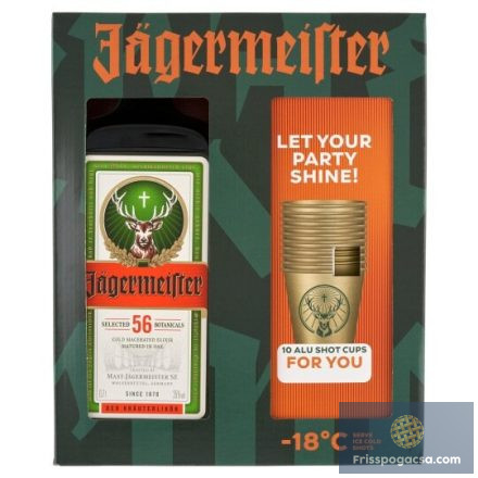 Jagermeister 35% 0,7l DRS+10 alupohár 