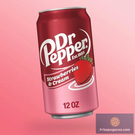 Dr. Pepper Strawberries and Cream eperkrém ízű szénsavas üdítőital 355ml DRS