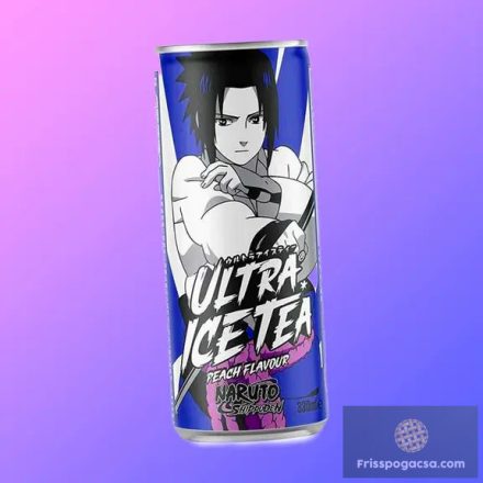 Naruto Sasuke Ultra Ice Tea Peach őszibarack ízű jeges tea 330ml DRS