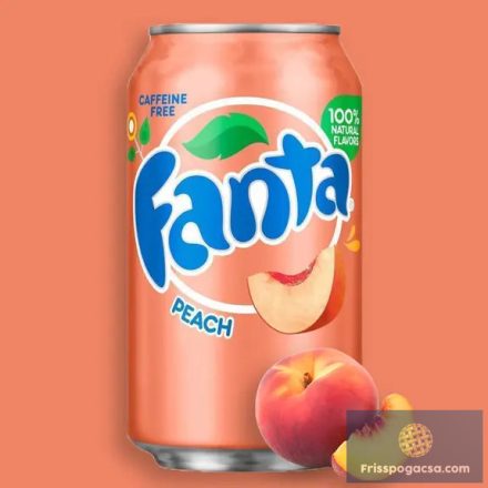 Fanta Peach USA barack ízű szénsavas üdítőital 355ml DRS
