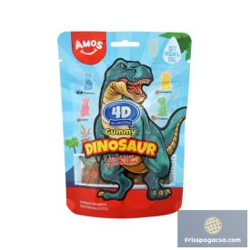   Amos Dinosaur 4D vegyes gyümölcs ízű dínó alakú gumicukor 65g