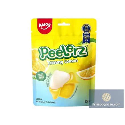 Amos Peelerz Gummy Lemon citrom ízű hámozható gumicukor 65g