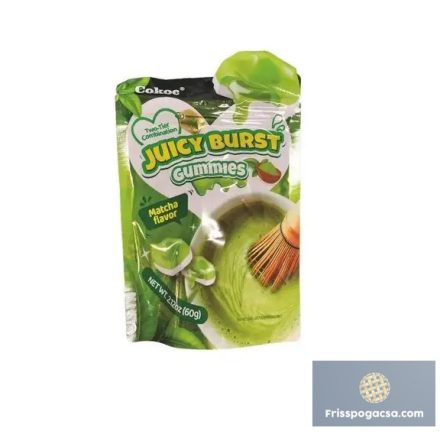 COKOC Juicy Burst Matcha ízű töltött gumicukor 60g