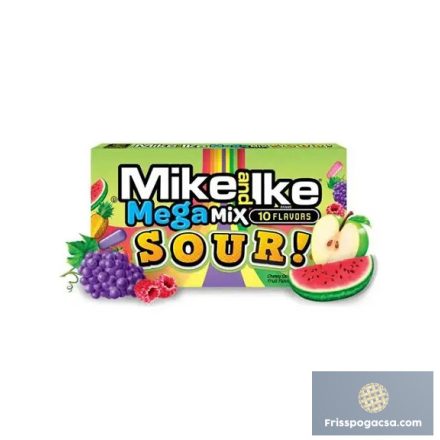 Mike and Ike Mega Mix Sour savanyú-gyümölcsös cukorkák 120g