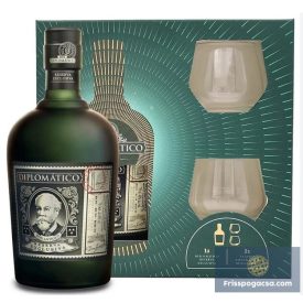 Diplomatico Reserva Exclusiva 0,7 40% dd. + 2 pohár