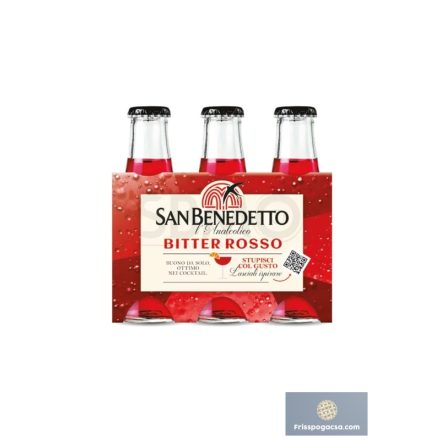 San Benedetto Bens Ginger Bitter Rosso Aperitiv 100 ml (0,1 L) üveges Szénsavas HORECA 6db.-os kis karton