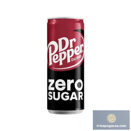 Dr. Pepper Zero szénsavas üdítőital 330ml DRS