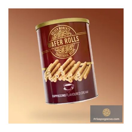 Golden Moment ostyatekercsek cappuccino ízű töltelékkel 400g